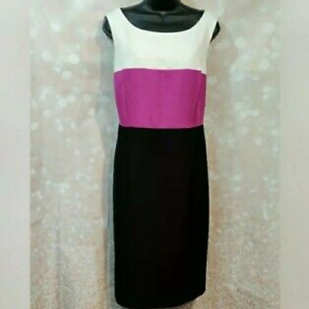 Evan Picone black label color block dress